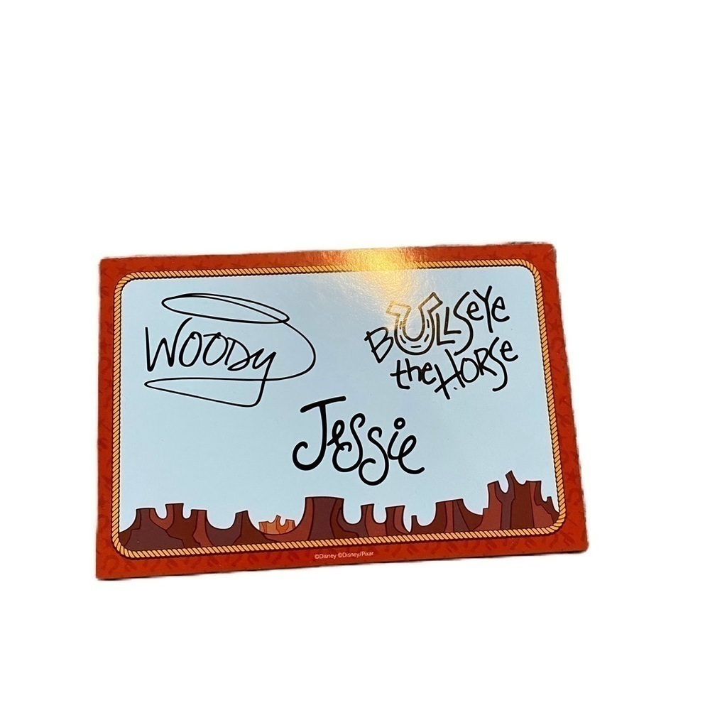 Pixar Day at Sea Hey Howdy Breakfast Character Signature Card Disney Cruise Line